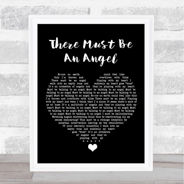 Eurythmics There Must Be An Angel Black Heart Song Lyric Print