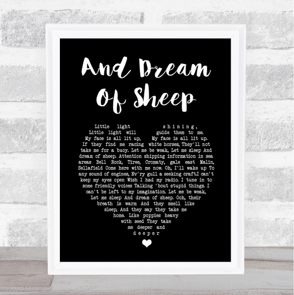 Kate Bush And Dream Of Sheep Black Heart Song Lyric Print