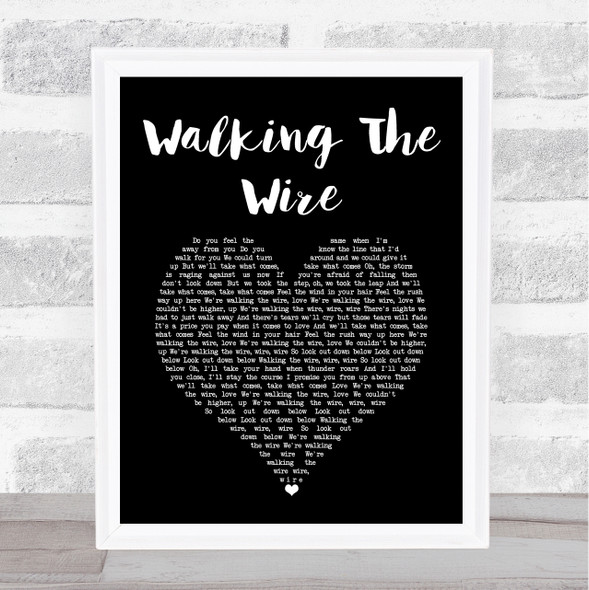 Imagine Dragons Walking The Wire Black Heart Song Lyric Print
