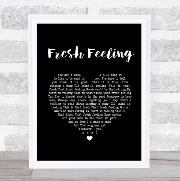 Eels Fresh Feeling Black Heart Song Lyric Print