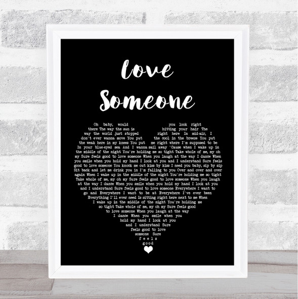 Brett Eldredge Love Someone Black Heart Song Lyric Print