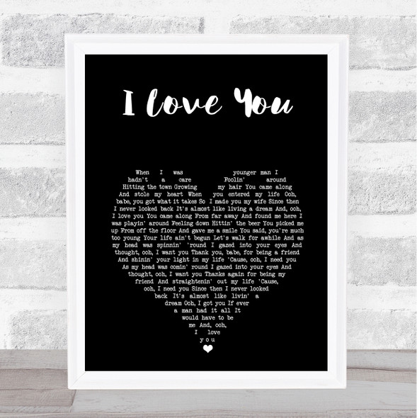 Climax Blues Band I Love You Black Heart Song Lyric Print