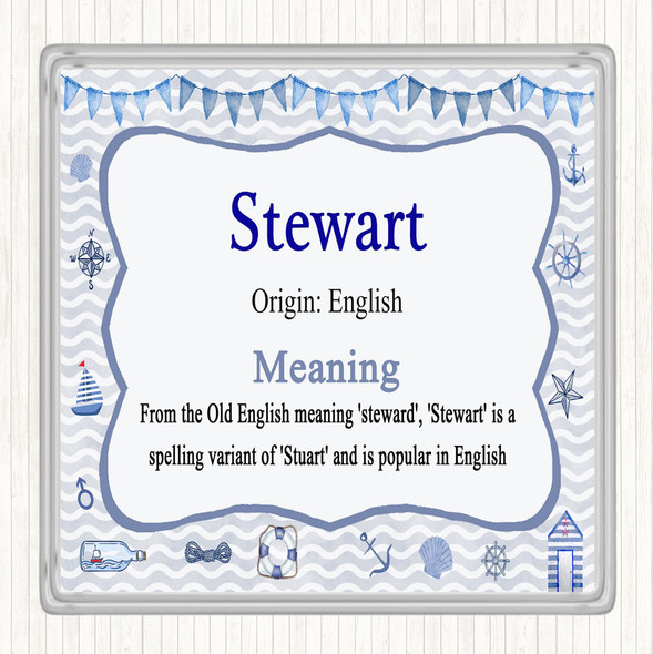 Stewart Name Meaning Coaster Nautical