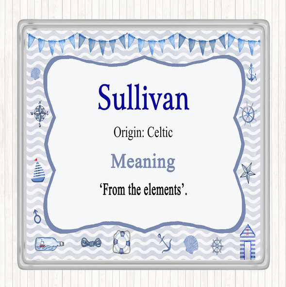 Sullivan Name Meaning Coaster Nautical