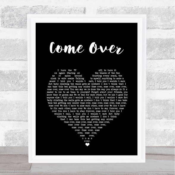 Kenny Chesney Come Over Black Heart Song Lyric Print