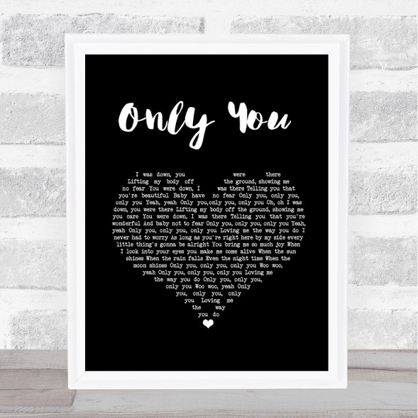 Jah Cure Only You Black Heart Song Lyric Print