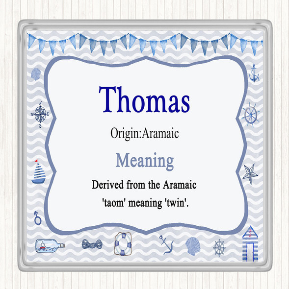 Thomas Name Meaning Coaster Nautical