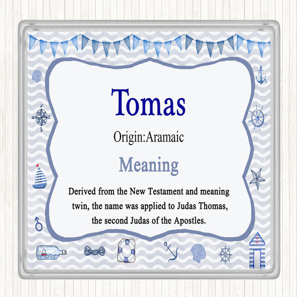 Tomas Name Meaning Coaster Nautical