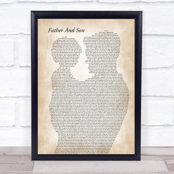 Cat Stevens Father And Son Father & Child Song Lyric Print