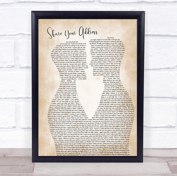 Ben Platt Share Your Address Two Men Gay Couple Wedding Song Lyric Print