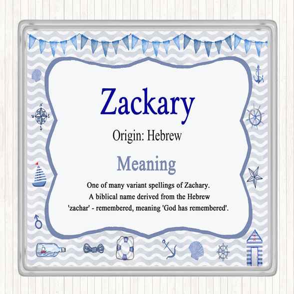Zackary Name Meaning Coaster Nautical