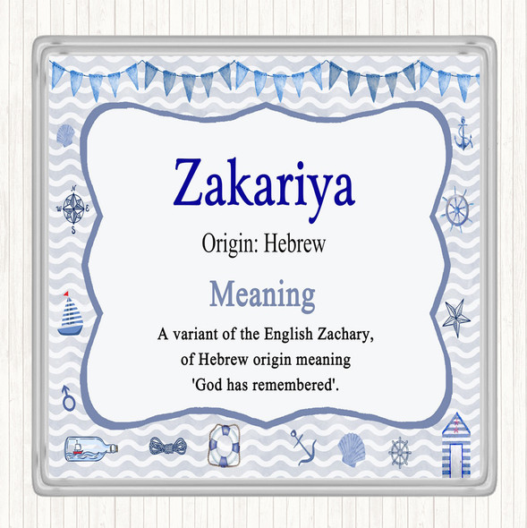 Zakariya Name Meaning Coaster Nautical