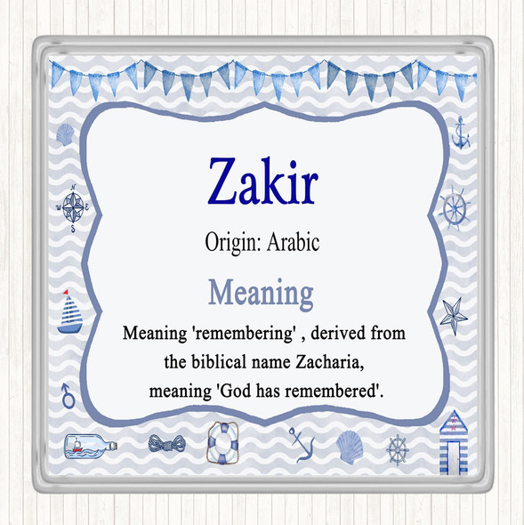 Zakir Name Meaning Coaster Nautical