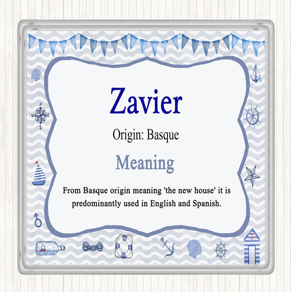 Zavier Name Meaning Coaster Nautical
