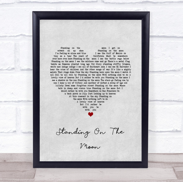 Grateful Dead Standing On The Moon Grey Heart Song Lyric Print