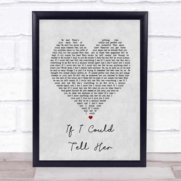 Ben Platt & Laura Dreyfuss If I Could Tell Her Grey Heart Song Lyric Print