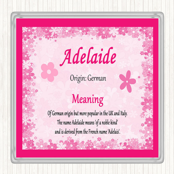 Adelaide Name Meaning Coaster Pink