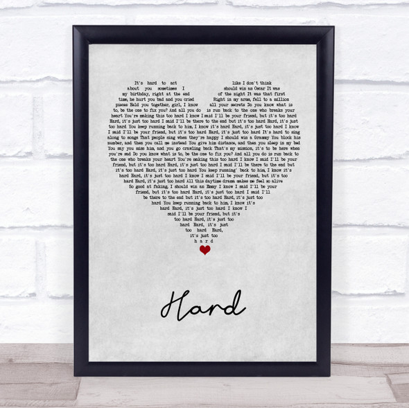 Why Don't We Hard Grey Heart Song Lyric Print