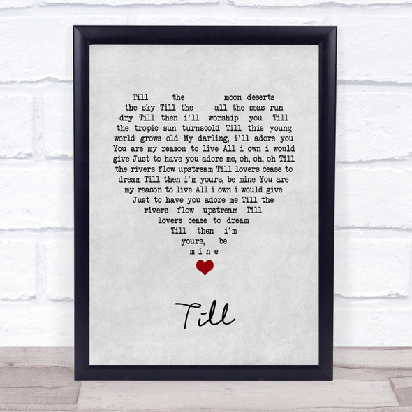 Angels Till Grey Heart Song Lyric Print