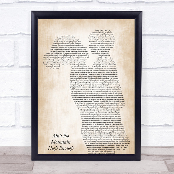 Marvin Gaye Ain't No Mountain High Enough Mother & Child Song Lyric Print