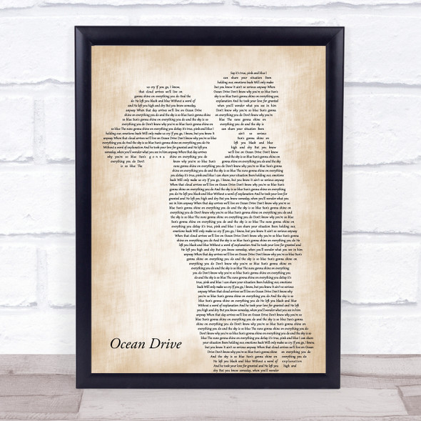 Lighthouse Family Ocean Drive Mother & Child Song Lyric Print