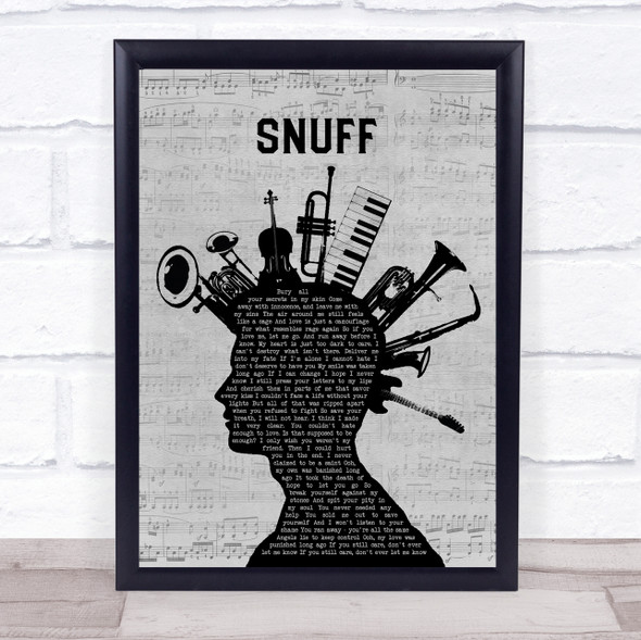 Slipknot Snuff Musical Instrument Mohawk Song Lyric Print