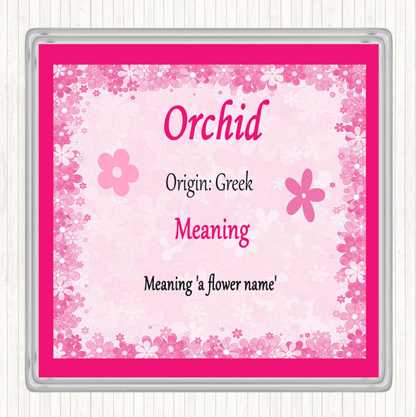 Orchid Name Meaning Coaster Pink