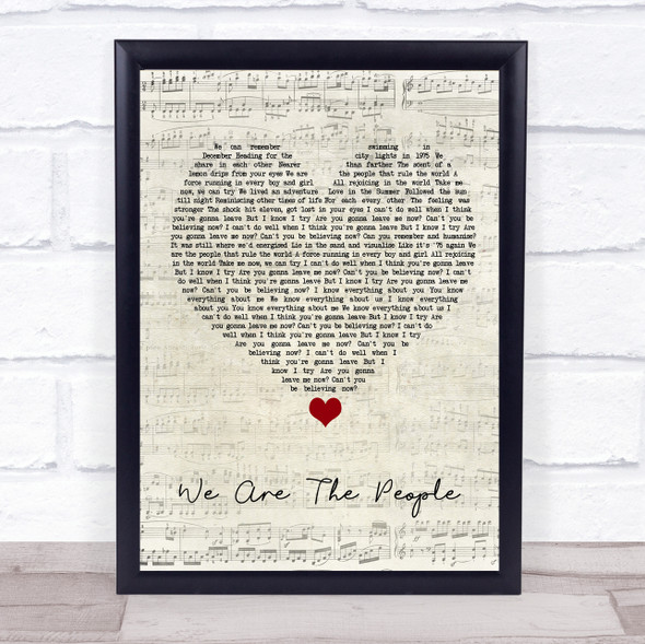 Empire Of The Sun We Are The People Script Heart Song Lyric Print