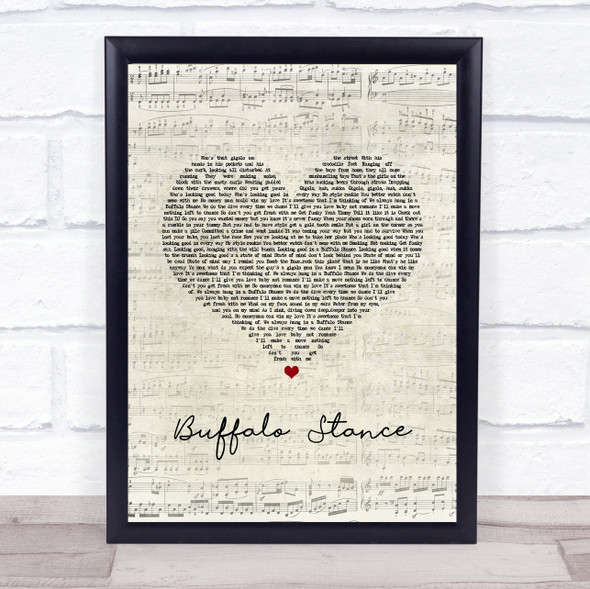 Neneh Cherry Buffalo Stance Script Heart Song Lyric Print