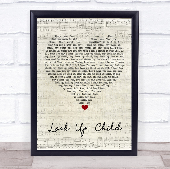 Lauren Daigle Look Up Child Script Heart Song Lyric Print