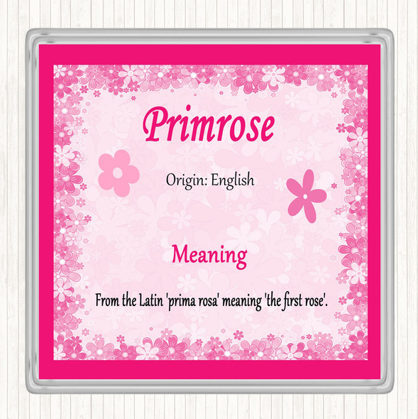 Primrose Name Meaning Coaster Pink