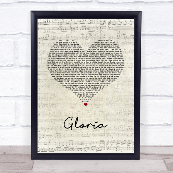 Patti Smith Gloria Script Heart Song Lyric Print