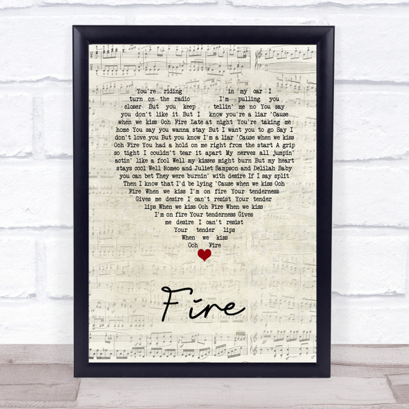 Babyface Fire Script Heart Song Lyric Print