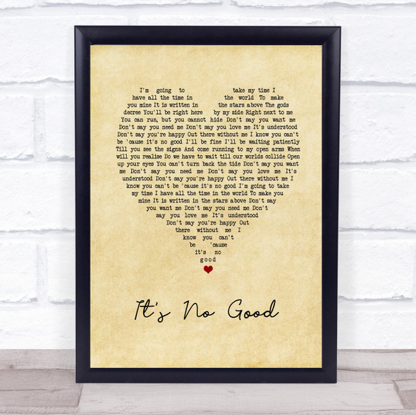 Depeche Mode It's No Good Vintage Heart Song Lyric Print