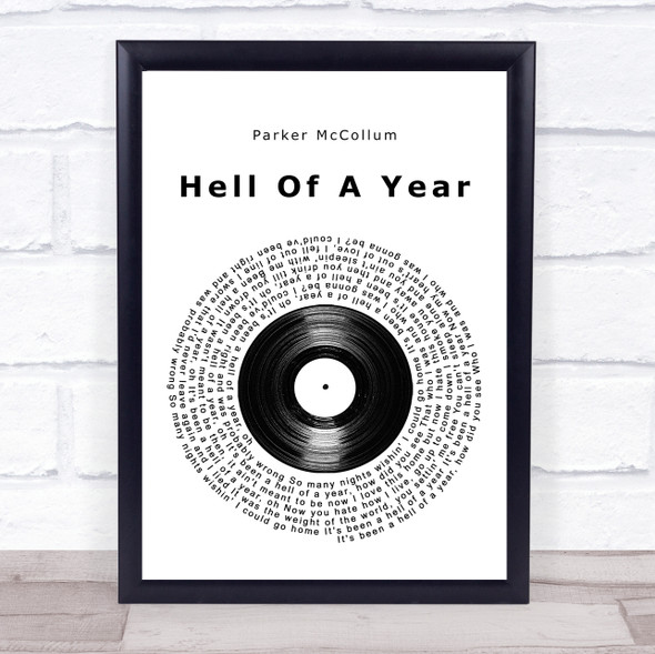 Parker McCollum Hell Of A Year Vinyl Record Song Lyric Print