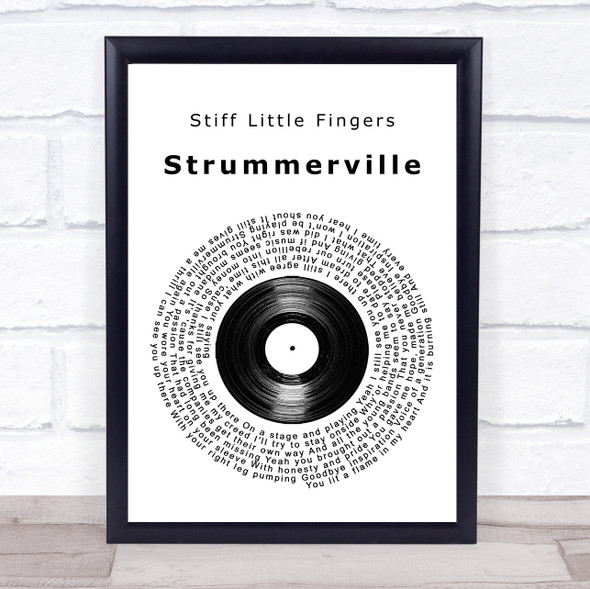 Stiff Little Fingers Strummerville Vinyl Record Song Lyric Print