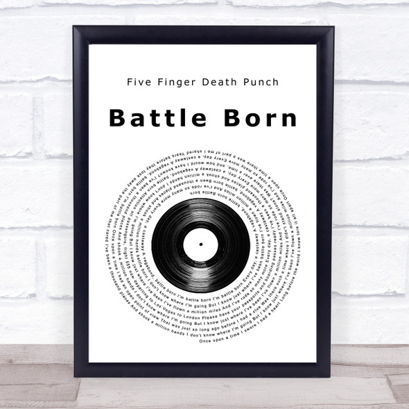 Five Finger Death Punch Battle Born Vinyl Record Song Lyric Print