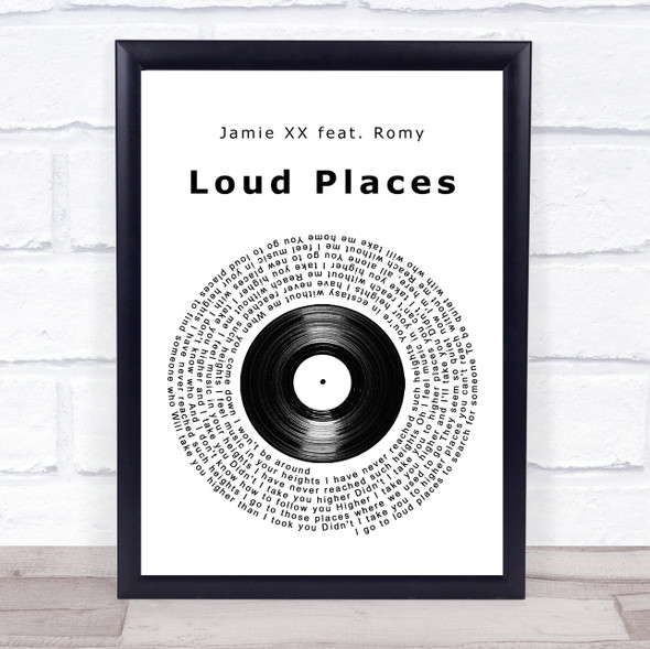 Jamie XX feat. Romy Loud Places Vinyl Record Song Lyric Print