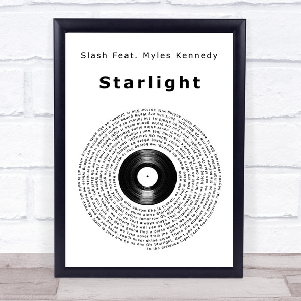 Slash Feat. Myles Kennedy Starlight Vinyl Record Song Lyric Print