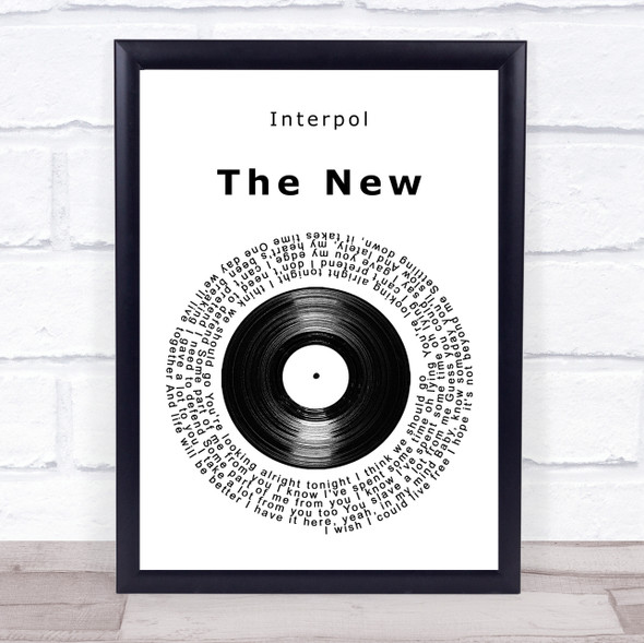 Interpol The New Vinyl Record Song Lyric Print