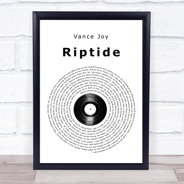 Vance Joy Riptide Vinyl Record Song Lyric Print