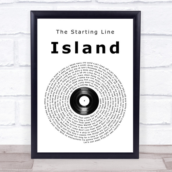 The Starting Line Island Vinyl Record Song Lyric Print