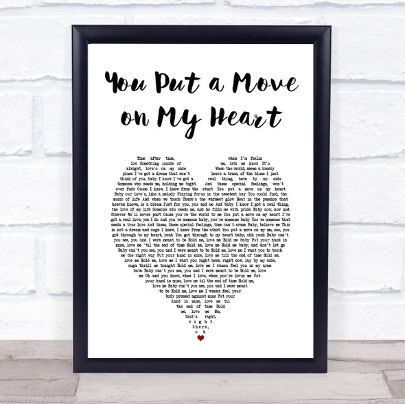 Mica Paris You Put a Move on My Heart White Heart Song Lyric Print