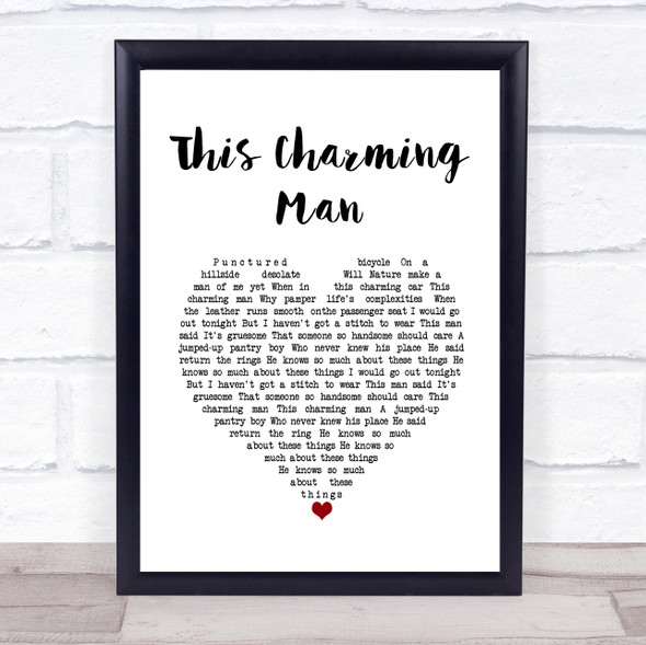 The Smiths This Charming Man White Heart Song Lyric Print