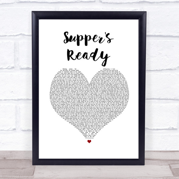 Genesis Supper's Ready White Heart Song Lyric Print