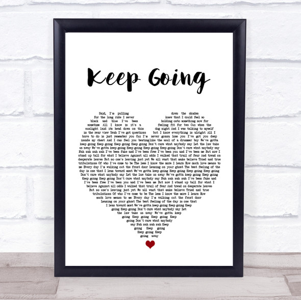 The Revivalists Keep Going White Heart Song Lyric Print