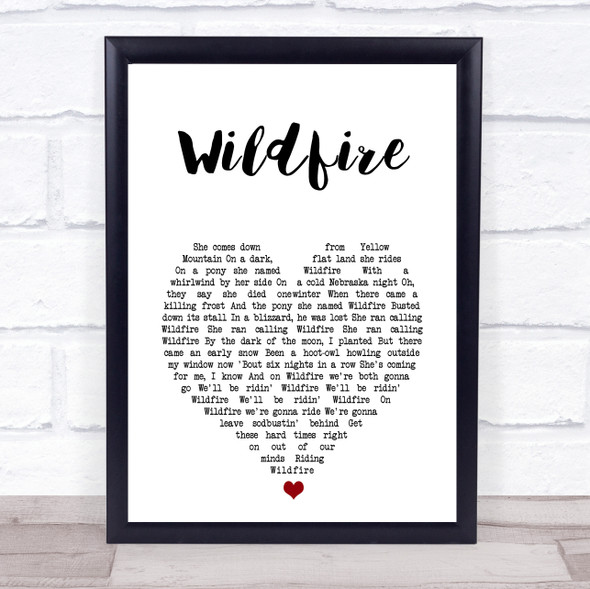 Michael Martin Murphey Wildfire White Heart Song Lyric Print