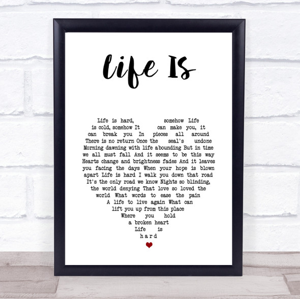 Runrig Life Is White Heart Song Lyric Print