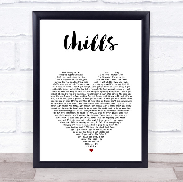 Why Dont We Chills White Heart Song Lyric Print