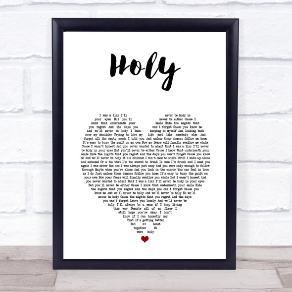 Deaf Havana Holy White Heart Song Lyric Print